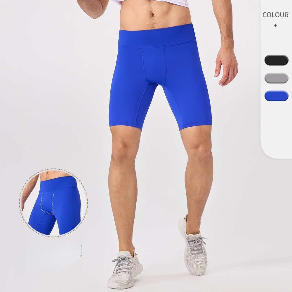 Yoga Fitness For Men - 남성용 5인치 압축 요가 반바지 통기성