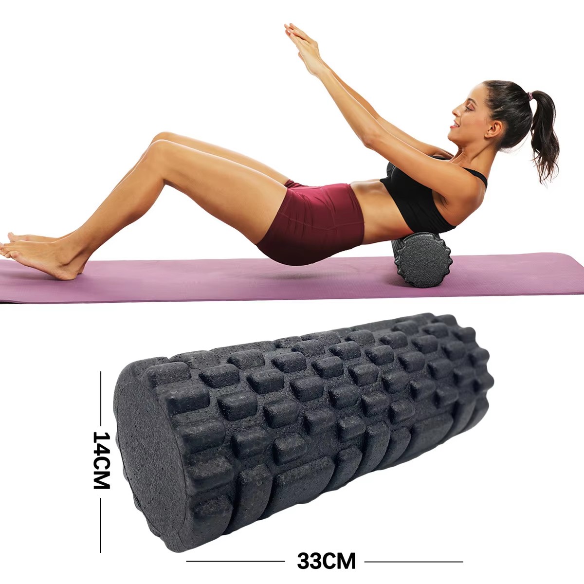 Yoga Fitness Exercises - 30/33cm 피트니스 폼 롤러 요가 마사지