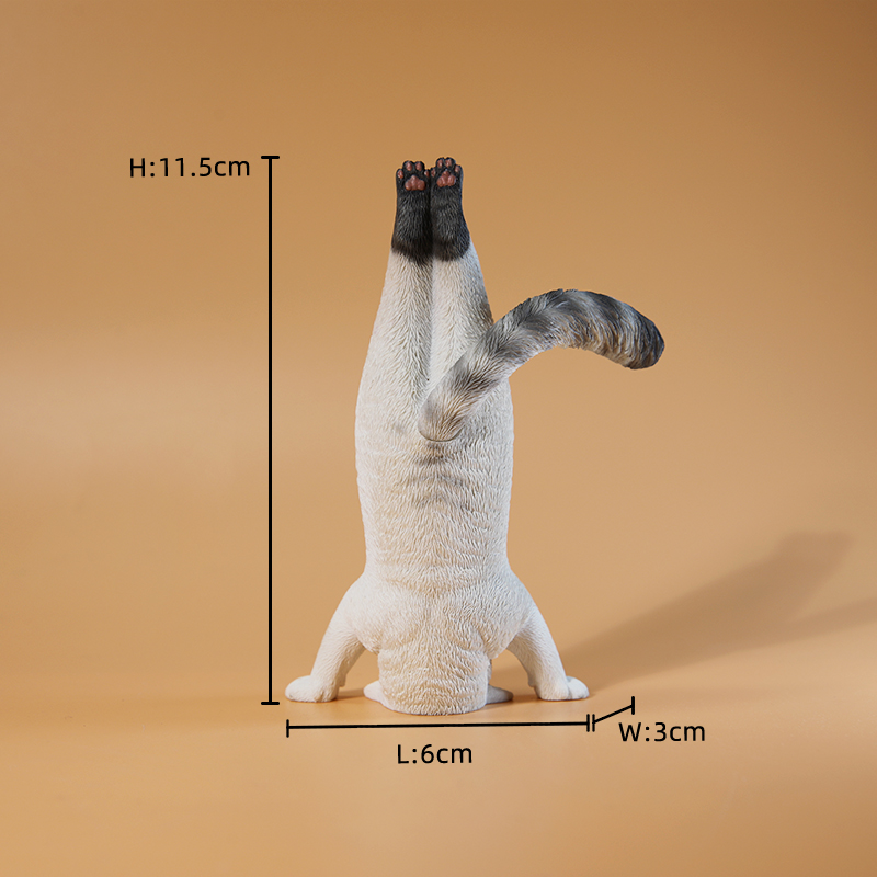 Yoga In Fitness First - 1/6 스케일 미니 시뮬레이션 피트니스 고양이