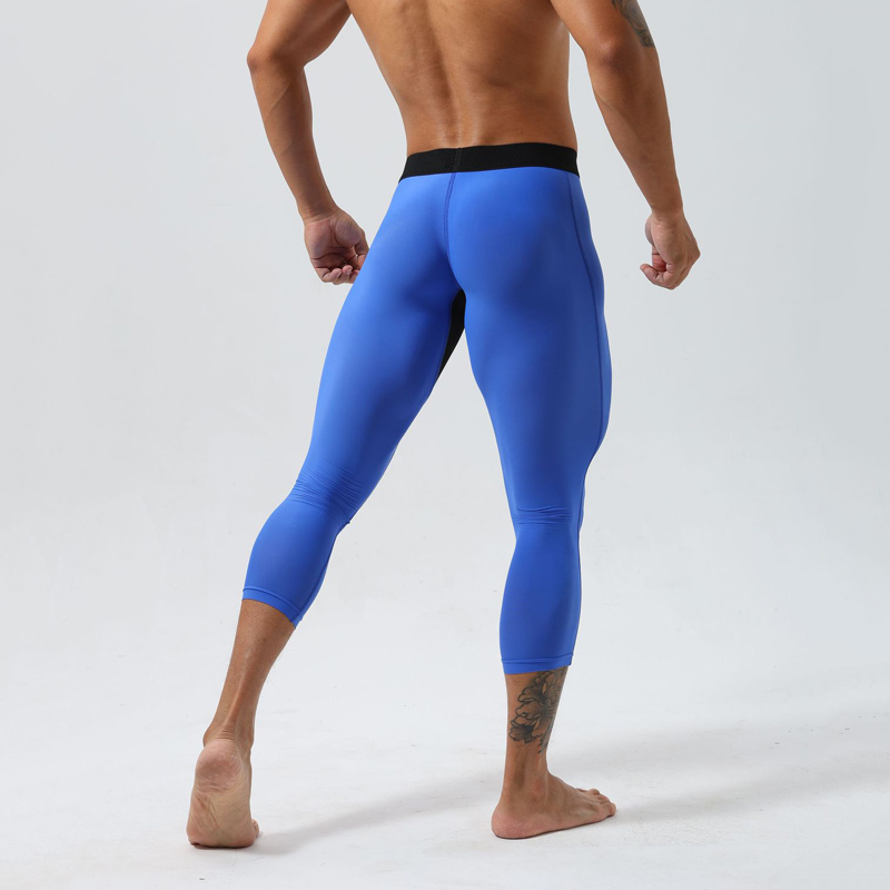 Yoga Fitness For Men - 남성용 하이웨이스트 컴프레션 타이즈 속건성 초탄성