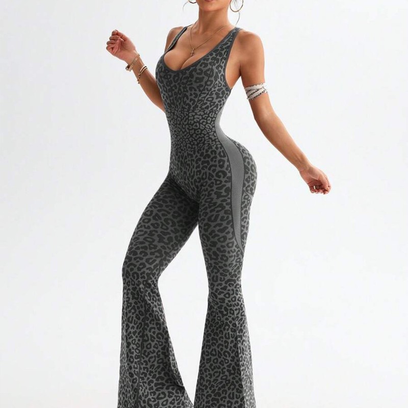 LEOSOXS 레오파드 점프슈트 스포츠웨어 여성 캐주얼 - Yoga Overall Fitness 리뷰 및 가격