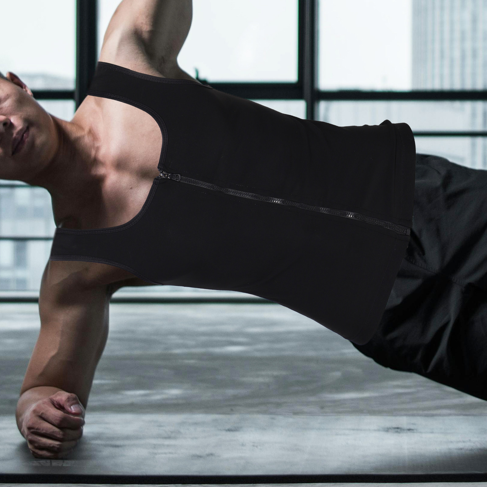 남성용 허리 트레이너 압박 조끼 통기성 땀 조끼 풀 지 - Yoga Fitness For Men 리뷰 및 가격